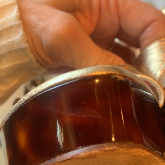 Vintage Dior gold Tortoise colored wedge firm - Picture 11 of 16